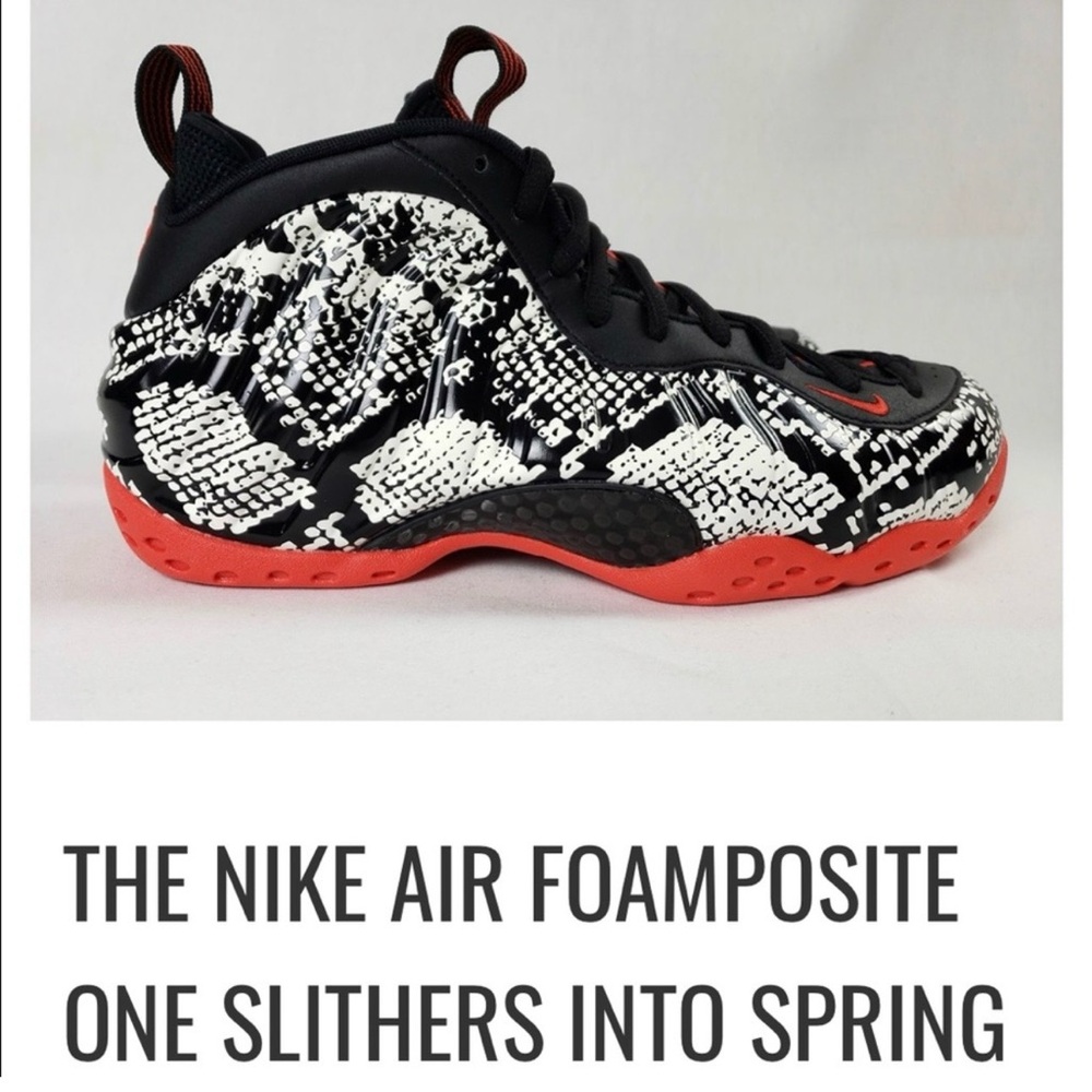 Nike Foamposite One Black and Red Sneakers